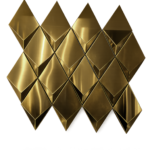 Diamond-Stainless steel- Gold