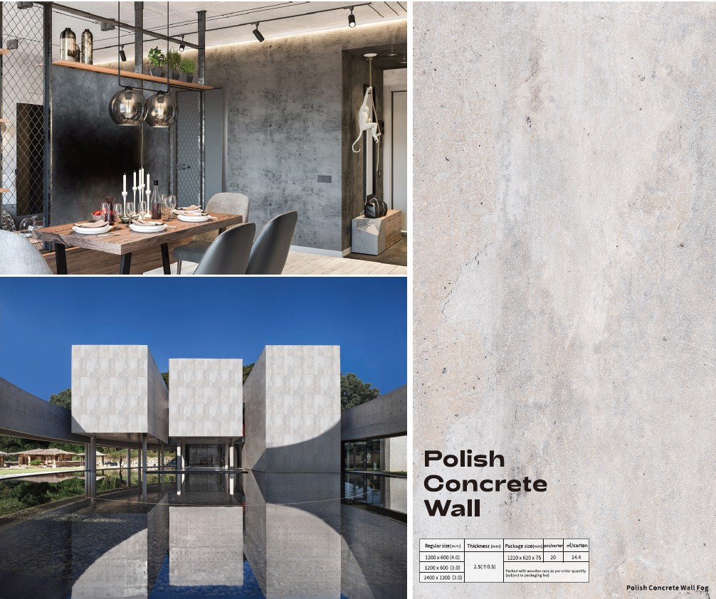 Plolished concrete wall